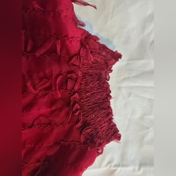 Zara Red Frill Top - Picture 6 of 9